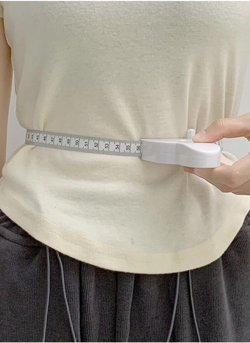 breathe Body Measuring Tape, Accurate Waist Measuring Tape for Weight Loss, Handcrafts Tailor Automatic Telescopic Body Tape White  - Image 2