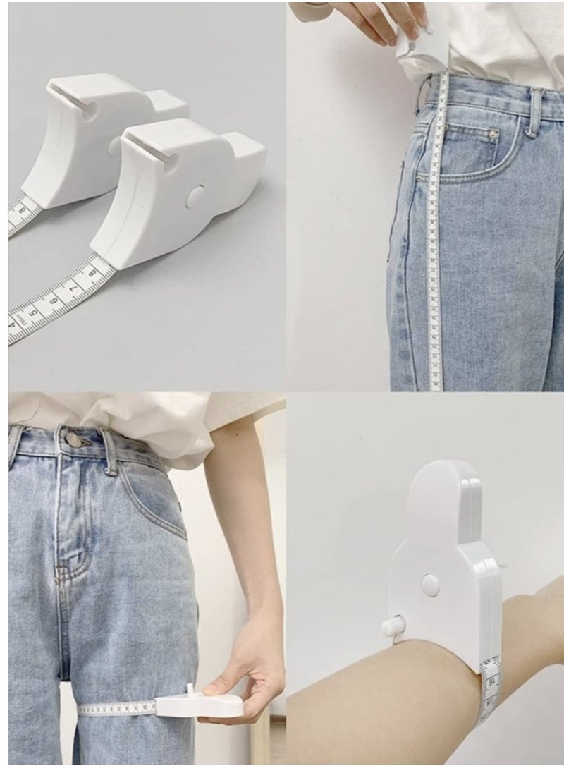 breathe Body Measuring Tape, Accurate Waist Measuring Tape for Weight Loss, Handcrafts Tailor Automatic Telescopic Body Tape White  - Image 3