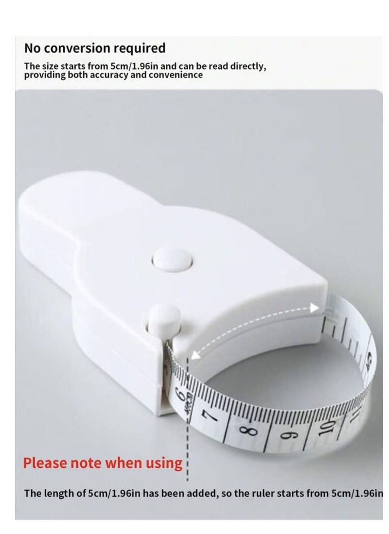breathe Body Measuring Tape, Accurate Waist Measuring Tape for Weight Loss, Handcrafts Tailor Automatic Telescopic Body Tape White  - Image 5