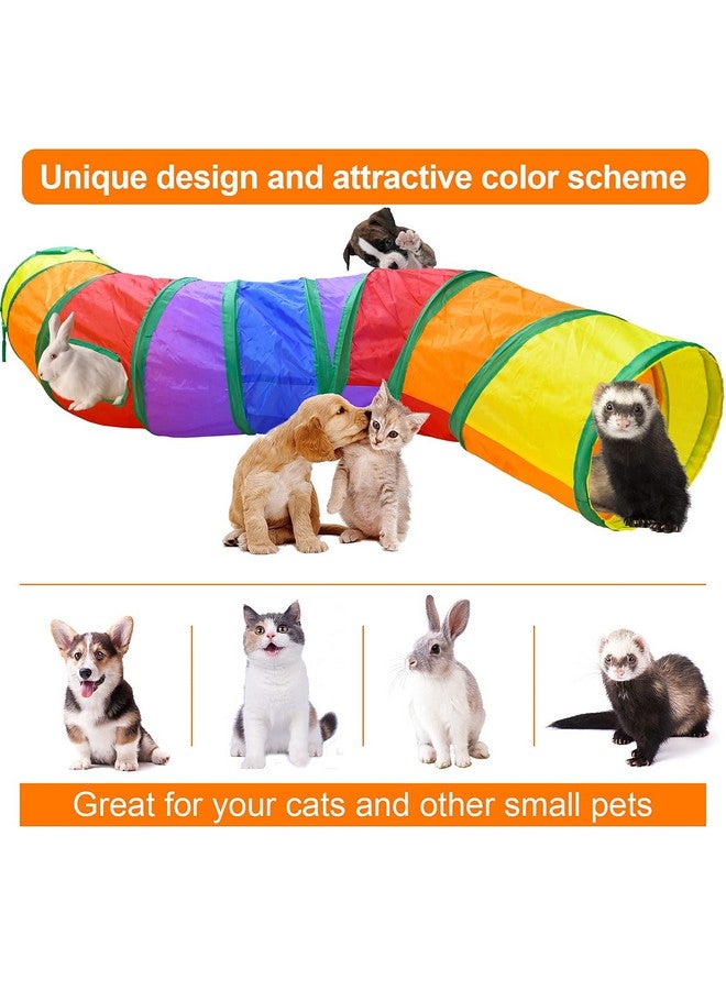 Qpets® Cat Toys Cat Tunnel Pet Tube Collapsible Play Toy Indoor Outdoor Kitty Puppy Toys for Puzzle Exercising Hiding Training Toy (2 Way) - Image 4