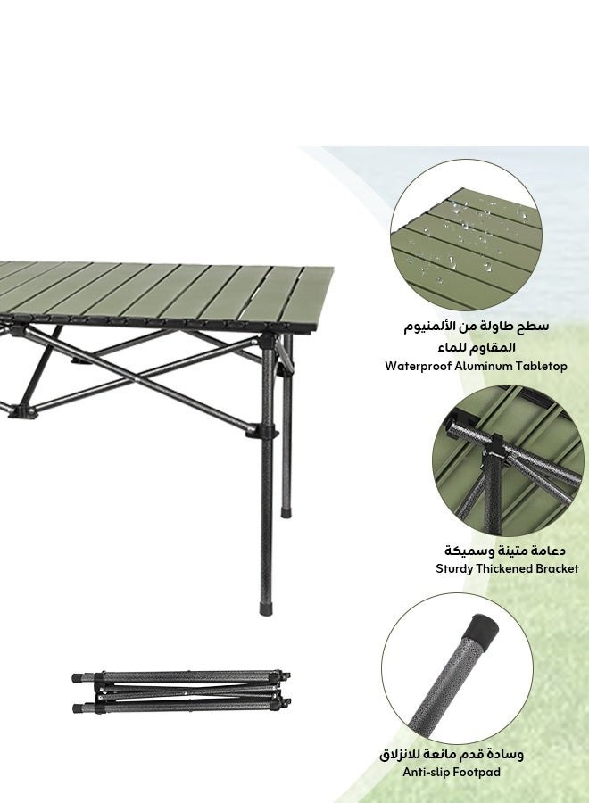 هيبوبي للطي طاولة التخييم في الهواء الطلق طاولة التخييم المحمولة 95 * 55 * 50 سم - Image 3