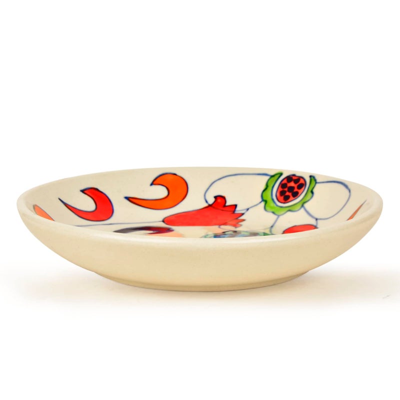 StyleMyWay StyleMyWay Hand Painted Chic and Sleek Ceramic Shallow Serving Bowl (8.5 icnhes , Multicolor) | Salad Bowl | Pasta Serving Bowl | Snack Bowl - Image 3