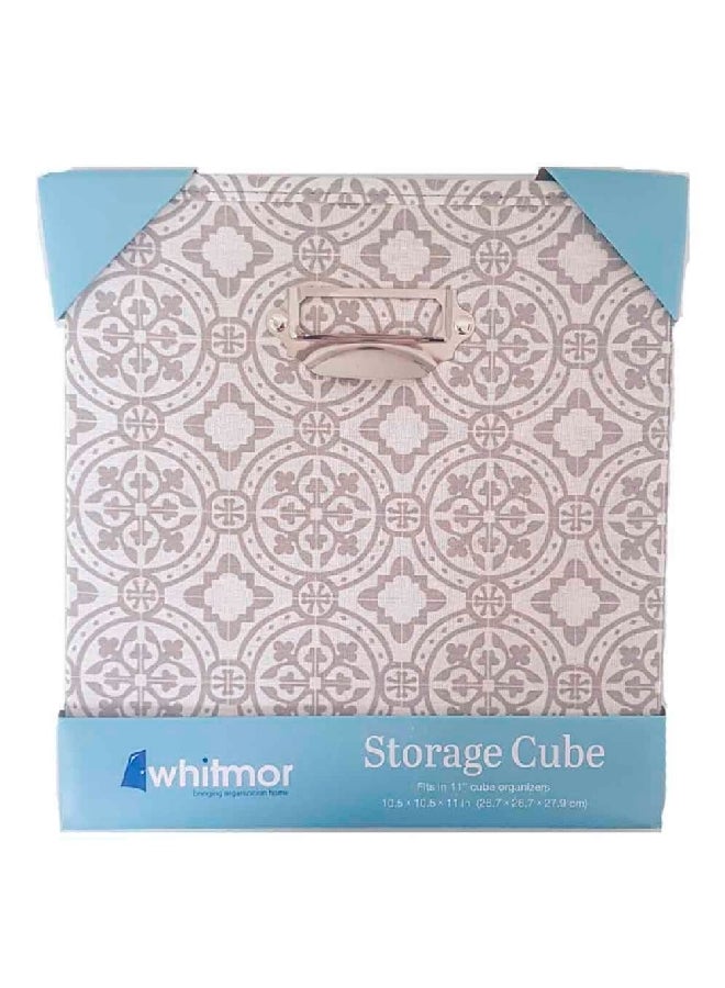 ويتمور صندوق تخزين مطبوع قابل للطي بيج ورمادي 27.9 x 26.7 x 26.7 سم 6508-9521-PDQ - Image 2