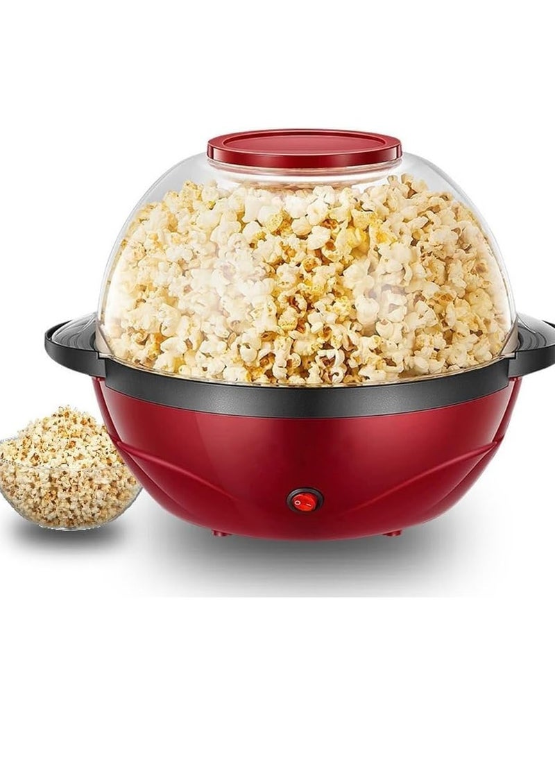 Automatic Stirring Popcorn Maker 3.6L Popcorn Popper maker Nonstick Plate Cool Touch Handles Dishwasher Safe Great for Home Party Kids Red  - Image 4