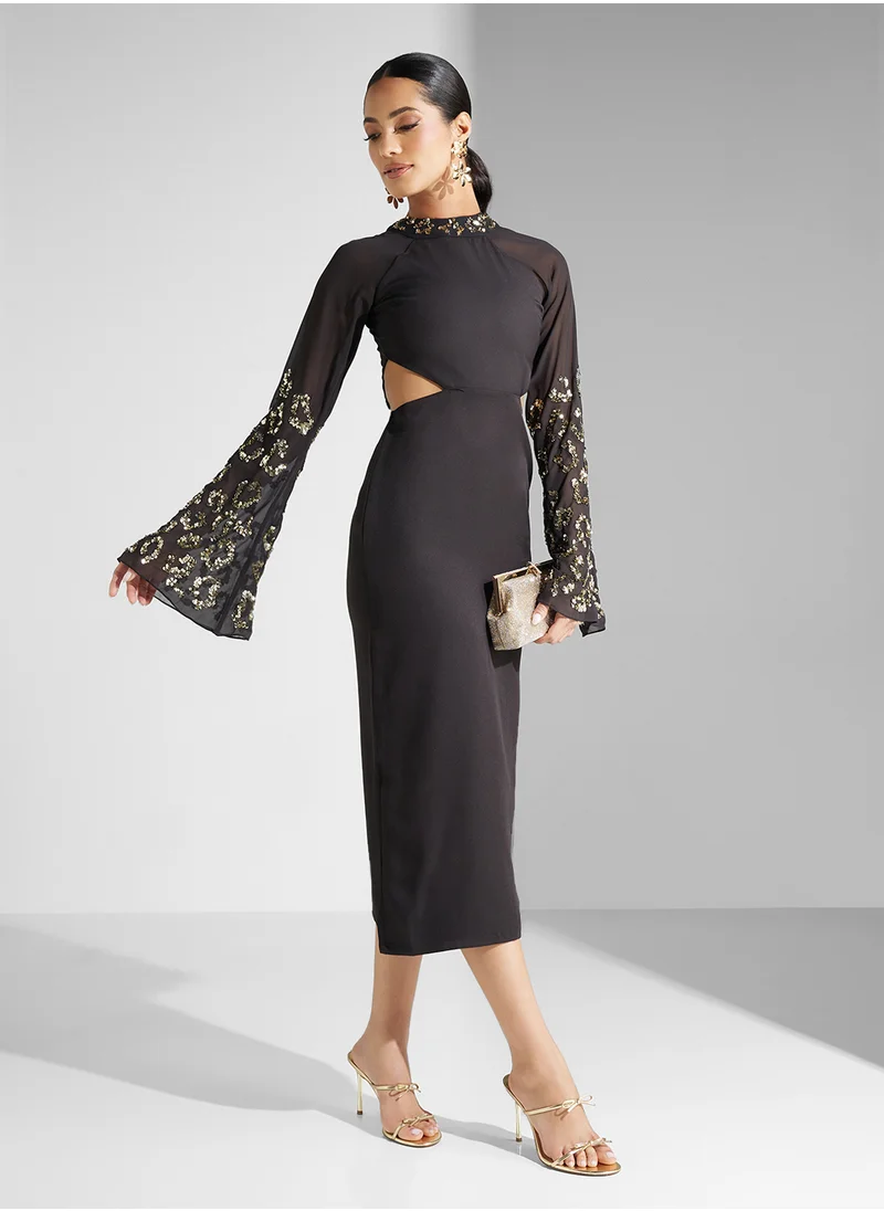فيرجوس لاونج Cut Out Embellished Dress