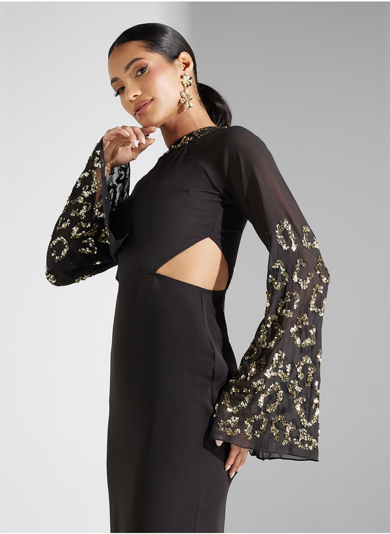 Virgos Lounge Cut Out Embellished Dress  - Image 3