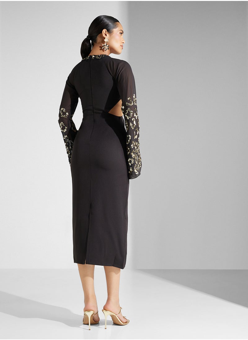 Virgos Lounge Cut Out Embellished Dress  - Image 2