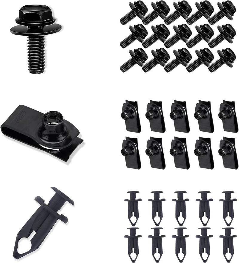 carleef 35PCS Car Engine Cover Clips Fasteners Set - Image 1