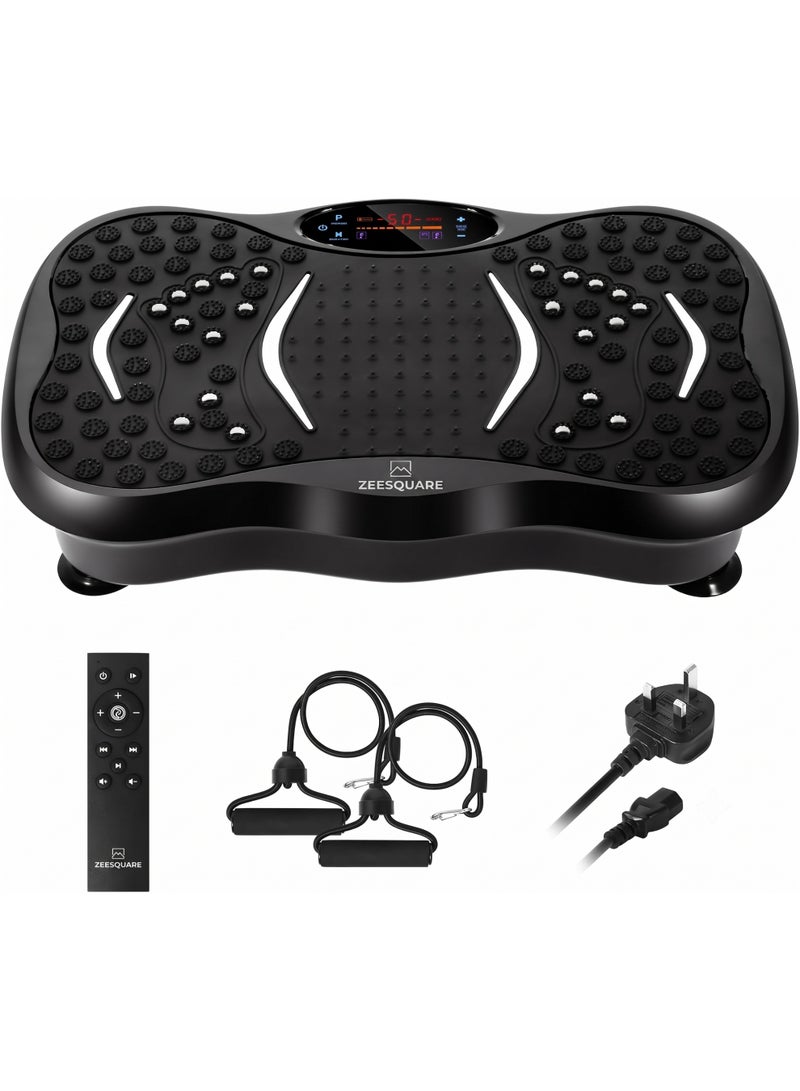 ZEESQUARE Vibration Plate Exercise Machine for Home Workout, Full Body Fitness Vibration Platform with Adjustable Speed Levels, Cardio Training Machine for Weight Loss, Muscle Toning, Balance & Recovery - Image 1