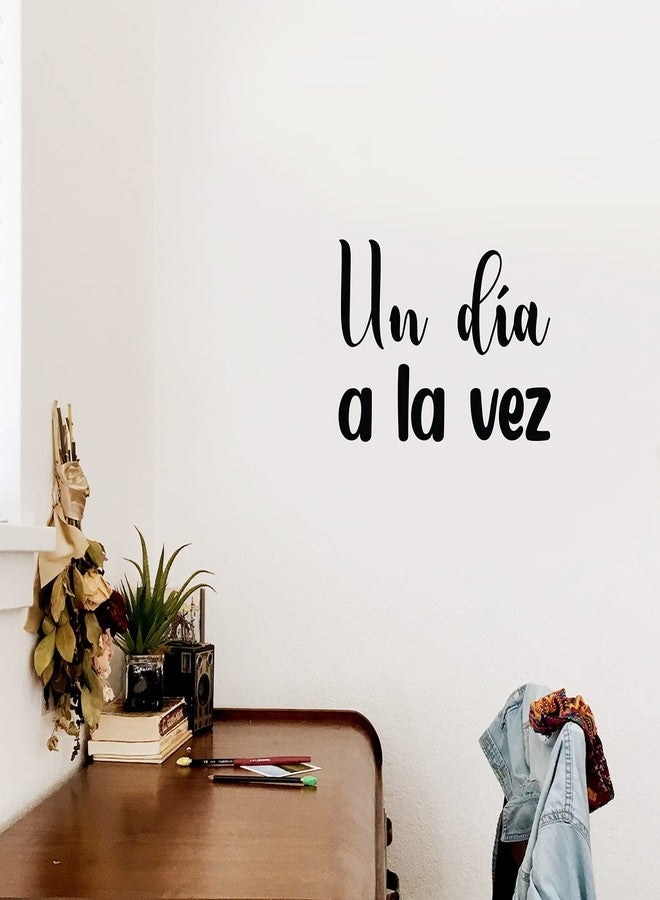 Printique Vinyl Wall Art Decal - Un Día A La Vez/One Day at A Time - 14" x 20" - Inspiring Trendy Positive Spanish Quote Sticker for Bedroom Living Room School Office Coffee Shop Decor (Black) - Image 2
