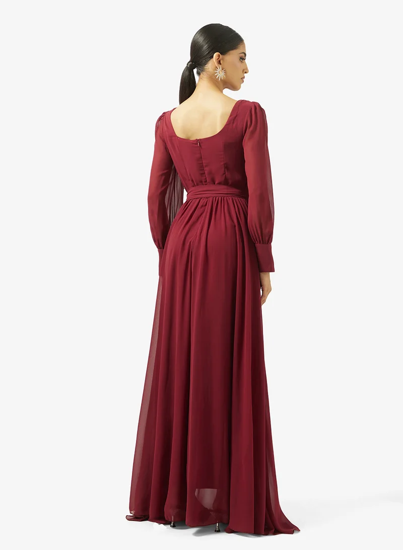 Khizana Puff Sleeve A-line Dress