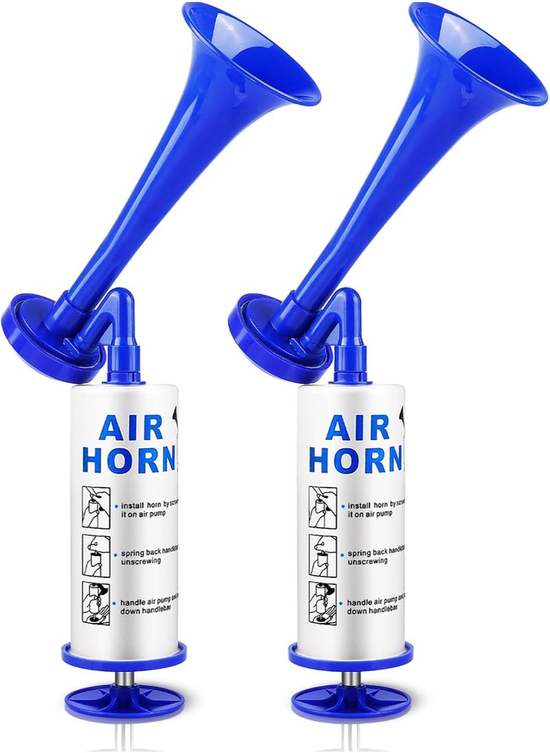 Festive Gallery Loud Air Horn, Chazcool Handheld Air Horn Loud Noise Maker Safety Boat Car Sports Events Bear Handheld Air Pump Horn Loud Safety Reusable Horn for Boats  Red And Blue ( 2pcs )  - Image 2