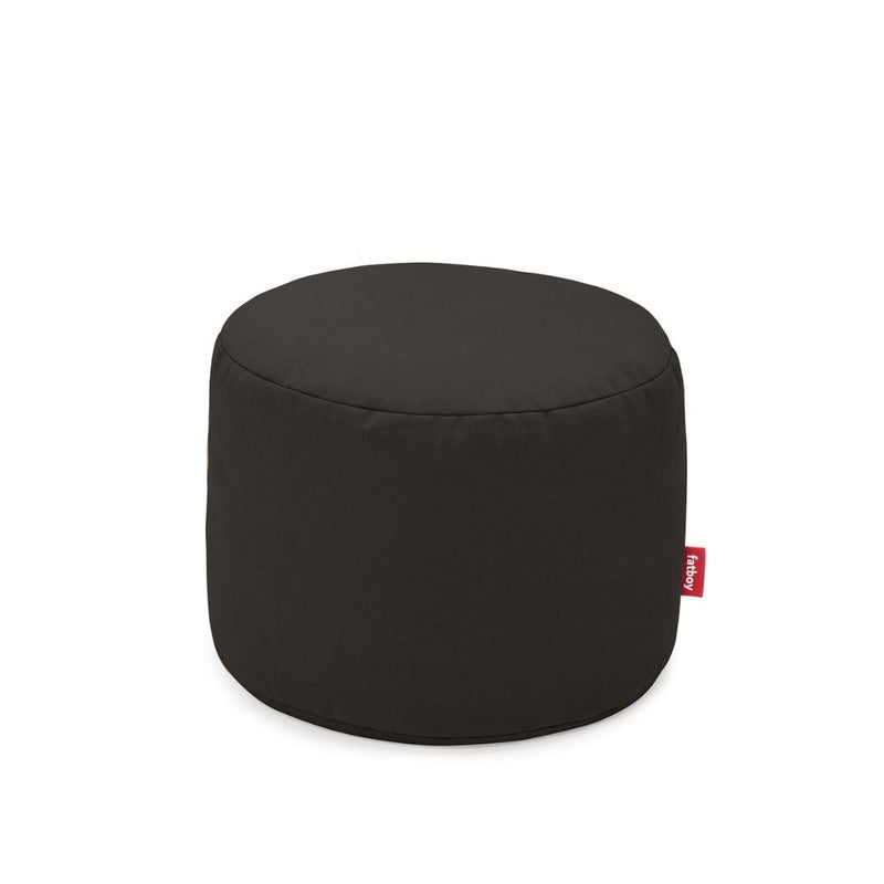 Fatboy Point Soft Canvas Indoor Pouf (Small) | Made from 100% recycled polyester | Lightweight and easy to move | Multifunctional use as a seat, footrest, or side table | 50 × 35 cm - Black Licorice - Image 1