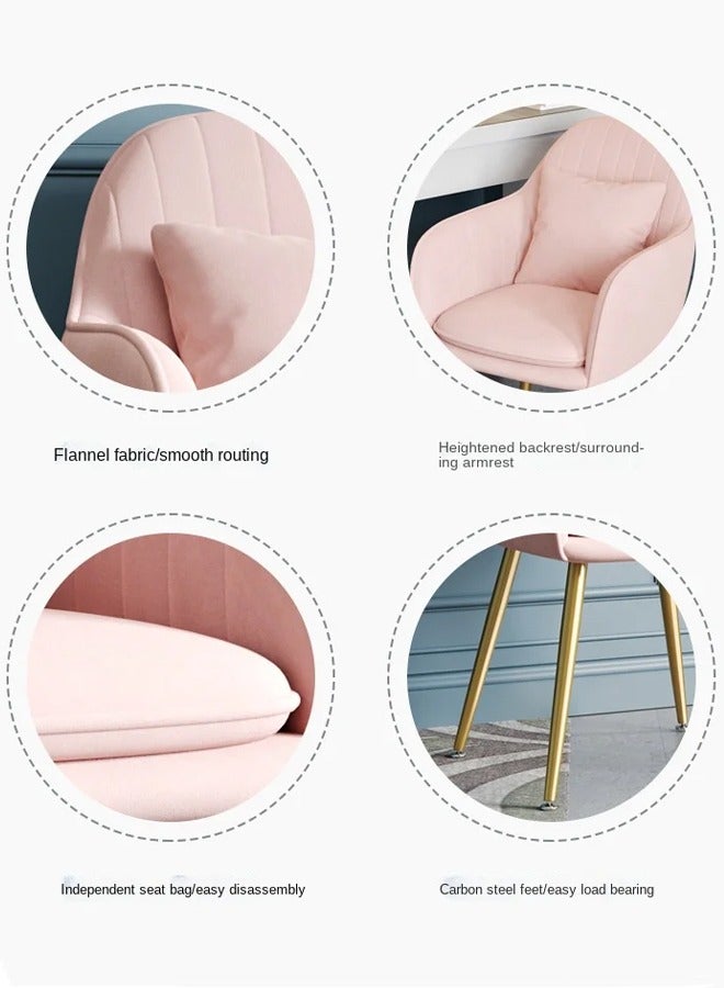 Generic Furniliving Velvet Vanity Chair with Curved Back, Vanity Chair for Makeup Room - Midcentury Modern Accent Chair for Living Room Bedroom, Velvet Chair Multifunction Chair for Dressing Home Office Kitchen Dinning Room and Living Room ﻿  - Image 3