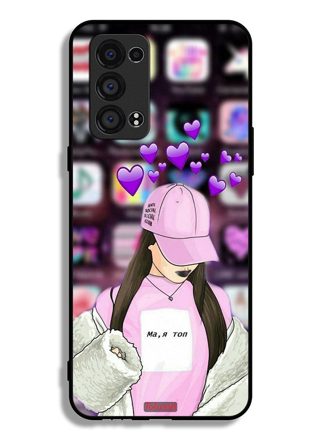 Tolwak - Oppo Reno6 Pro 5G (Snapdragon) Protective Case Cover Anti Social Club - Image 1