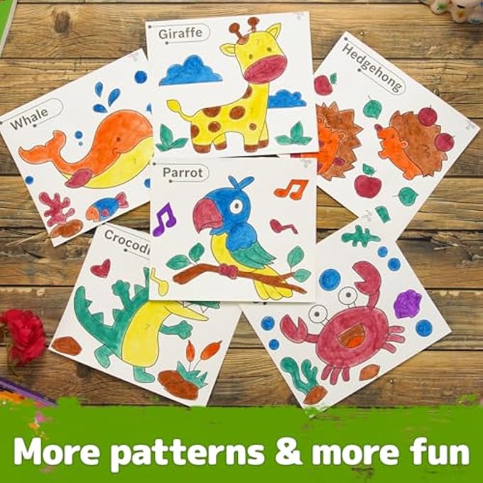 ANIMALS WATER COLORING BOOK FOR CHILDREN, WATERCOLOUR PAINTING PAPER BOOKS FOR KIDS, MAGIC PAINT KIT FOR TODDLERS, ARTS DRAWING SET GIFT (ANIMALS) - Image 4