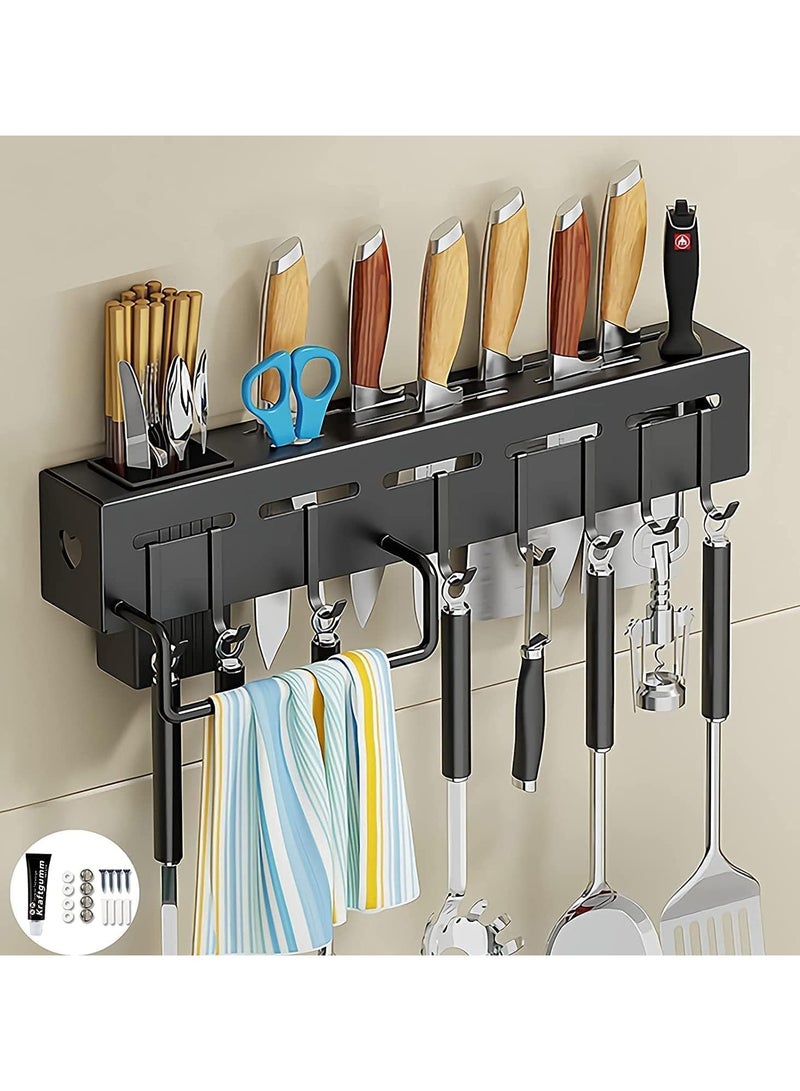 DubaiGallery Hanging Adhesive Hole-free Chopsticks DIY Wall Organizer Shelf Antirust Stainless Steel Multi-functional Accessories  - Image 4