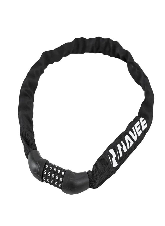 NAVEE Password Chain Lock for Bike, Scooter, Motorcycle, Door & Gate, 5 Digit Combination High Security Anti Theft, Black - Image 3