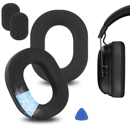 Geekria Sport CoolingGel Replacement Ear Pads for Razer BlackShark V3 Pro Do Not Fit BlackShark V3 Wireless V3X Headphones Ear Cushions Repair Parts Black - Image 1