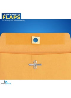 1InTheOffice Brown Envelopes 6X9 Manilla Envelopes With Clasp Gummed Flaps 50/Box  - Image 4