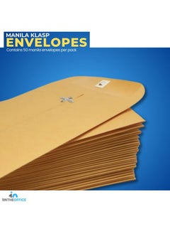 1InTheOffice Brown Envelopes 6X9 Manilla Envelopes With Clasp Gummed Flaps 50/Box  - Image 3