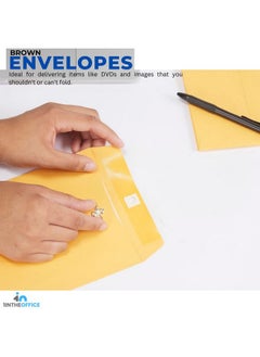 1InTheOffice Brown Envelopes 6X9 Manilla Envelopes With Clasp Gummed Flaps 50/Box  - Image 5
