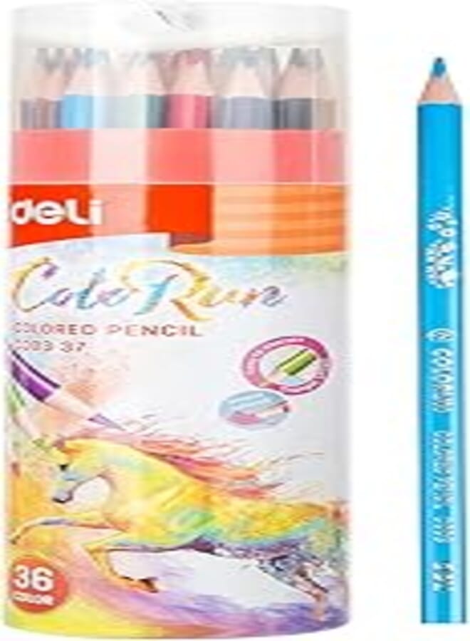 Deli Coloring Pencils with Sharpener 36-Piece Set, Multicolor