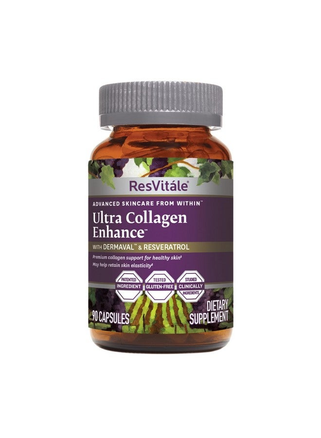 ResVitale ResVitále Ultra Collagen Enhance - Skin Care Supplement with Resveratrol - 90 Veggie Capsules - Image 1