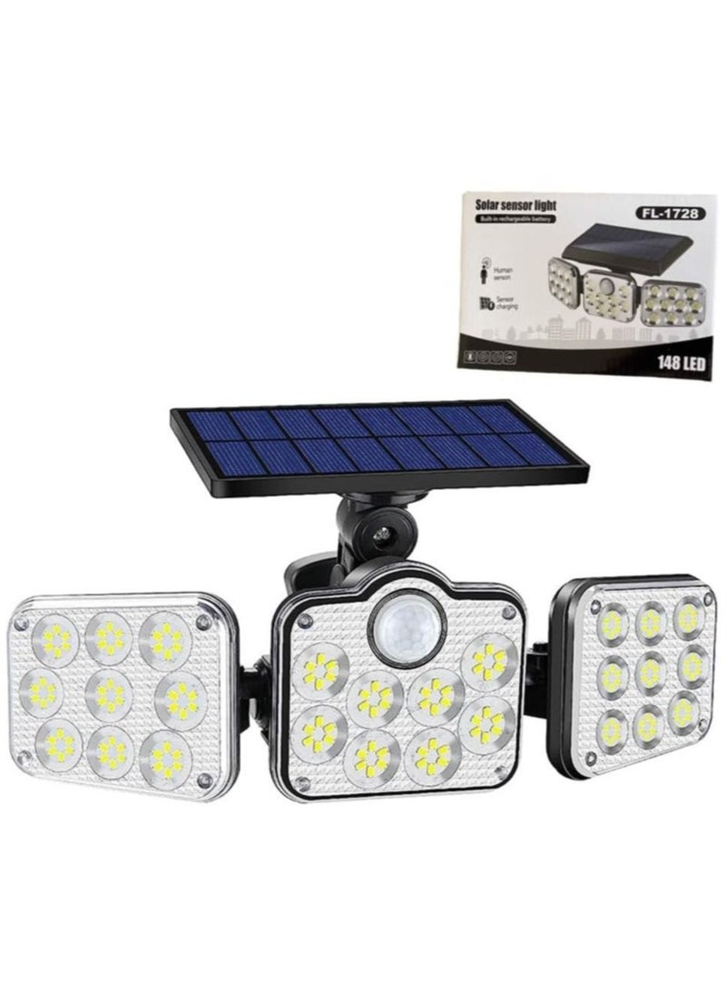 Y&D Outdoor Solar Lights Motion Sensor Security Lights with 138 LED 3 Adjustable Heads 270° Wide Angle Wireless Light for Garage Patio Porch Garden Yard - Image 2