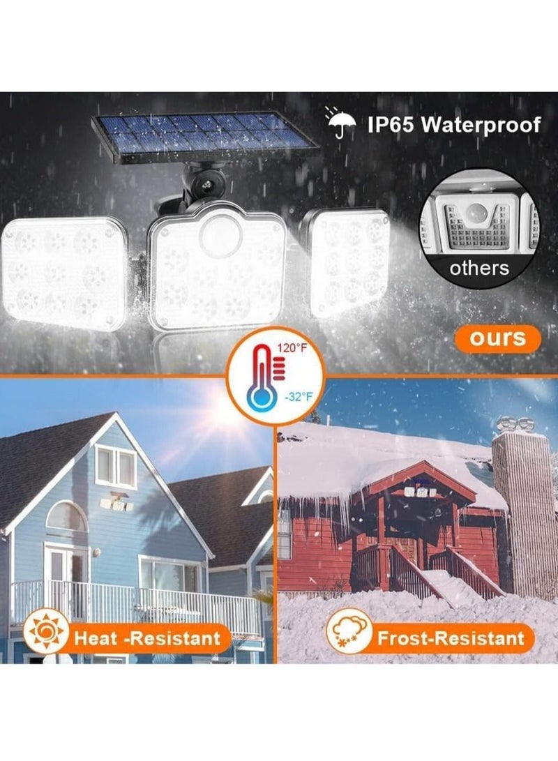 Y&D Outdoor Solar Lights Motion Sensor Security Lights with 138 LED 3 Adjustable Heads 270° Wide Angle Wireless Light for Garage Patio Porch Garden Yard - Image 4