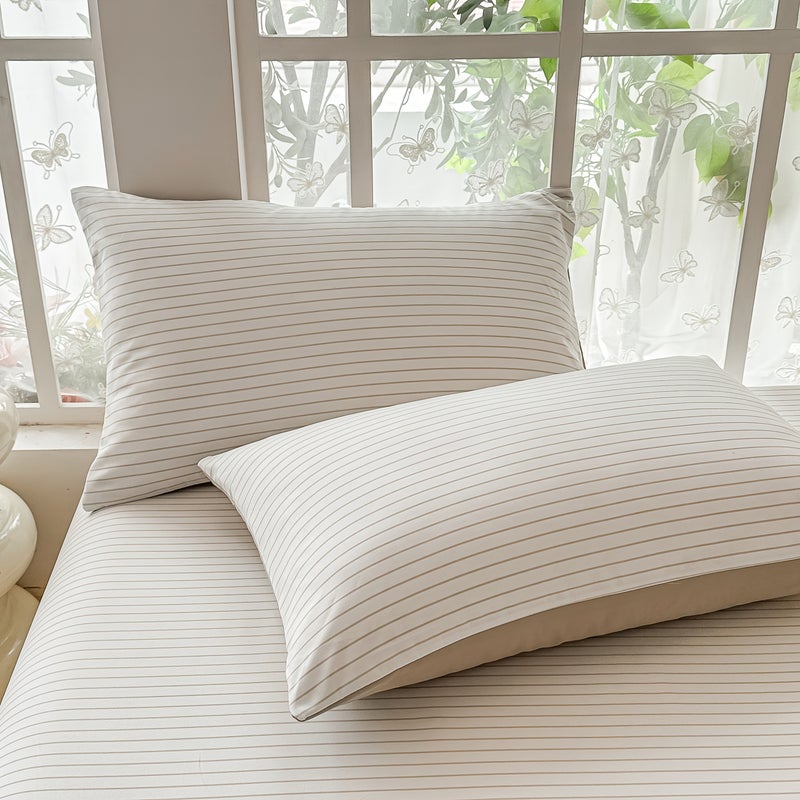 4pcs Luxury Bedding, Ultra Soft 100% High-quality Ultra-fine Fiber Comfortable Blanket, (one Duvet Cover, One Bed Sheet, Two Pillowcases), Suitable for All Seasons, Back to School Supplies - Image 5