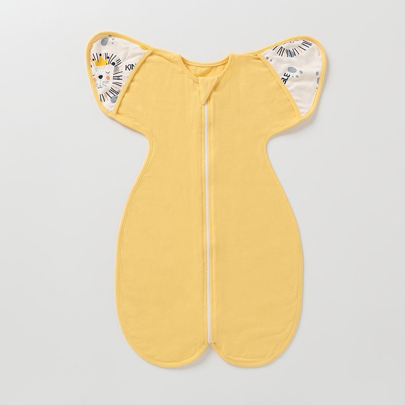 Cotton baby anti-shock sleeping bag baby newborn surrender swaddling anti-shock artifact Spring and Autumn Winter wrap towel quilt - Image 1