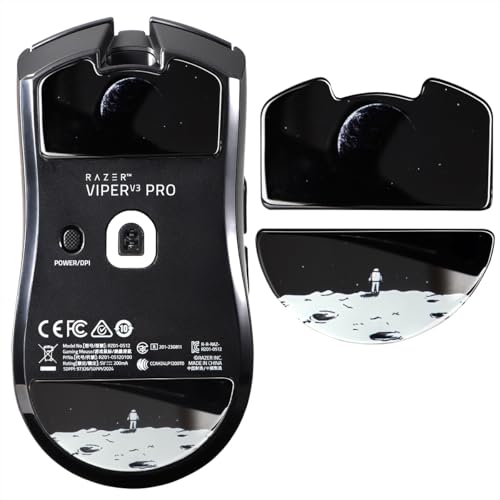 immoenuc Glass Mouse Skates for Razer Viper V3 Pro Mouse Feet Pads Smooth Durable Slim 2.5D Curved Edge Game Mouse Accessories Compatible with Viper V3 Pro SE (Earth Pattern) - Image 1