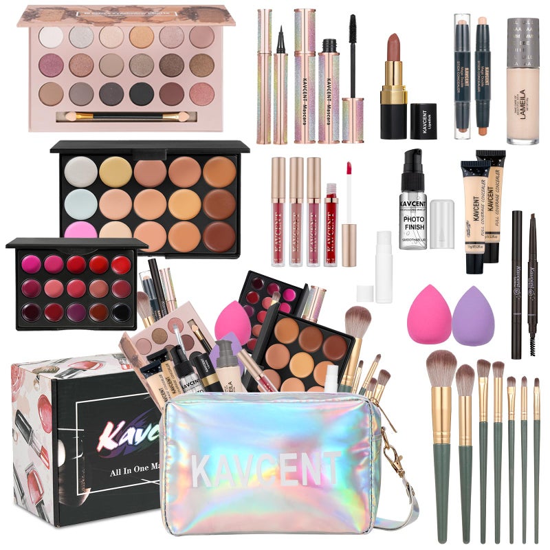 KAVCENT Makeup Sets for Teens Makeup Kit for Women Full Kit Makeup set Makeup Kit Eyeshadow Palette Foundation Makeup Gift Set for Women Teenager Teen Girls - Image 1