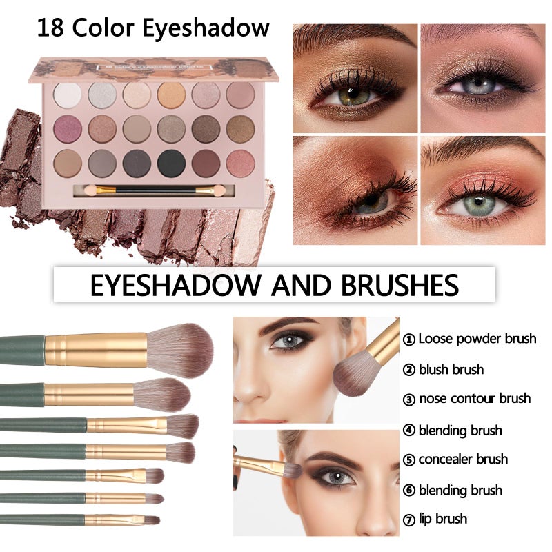 KAVCENT Makeup Sets for Teens Makeup Kit for Women Full Kit Makeup set Makeup Kit Eyeshadow Palette Foundation Makeup Gift Set for Women Teenager Teen Girls - Image 3