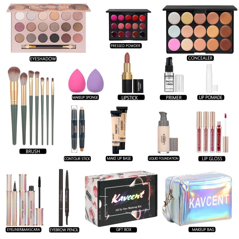 KAVCENT Makeup Sets for Teens Makeup Kit for Women Full Kit Makeup set Makeup Kit Eyeshadow Palette Foundation Makeup Gift Set for Women Teenager Teen Girls - Image 2