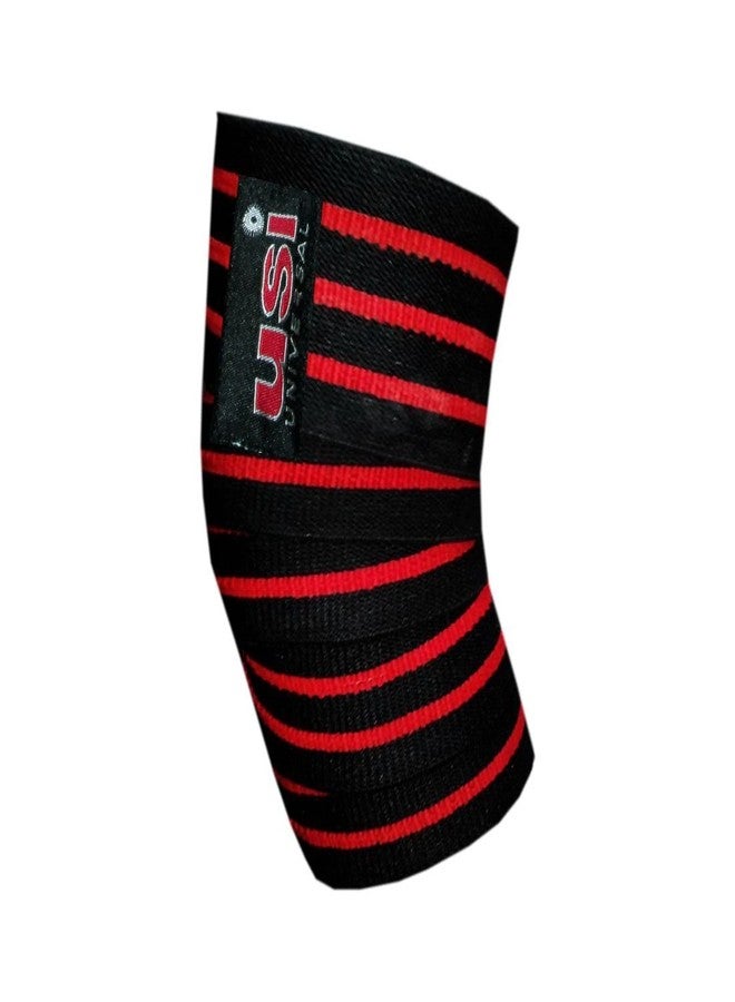 USI THREE LINE KNEE WRAP -BLACK/RED