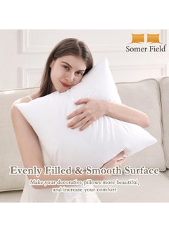 Somerfield Somer Field - Super Soft Bedding Cushion, Cushion Stuffer Inserts, Hollow Siliconised Fibre Square Pillows - White - Best Buy (40x40 cm)  - Image 4