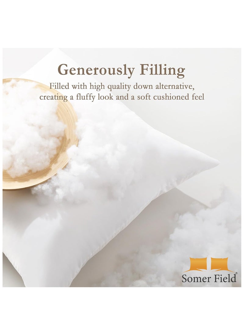 Somerfield - Somer Field - Super Soft Bedding Cushion, Cushion Stuffer Inserts, Hollow Siliconised Fibre Square Pillows - White - Best Buy (40x40 cm) - Image 1