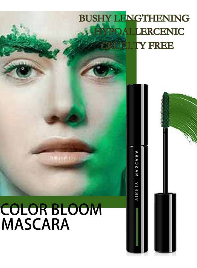 فايبلي ماسكارا زرقاء مخضرة للرموش - قطعتان، تدوم طويلاً، مقاومة للماء، بتصميم عيون القطة، تمنح الرموش كثافةً وطولاً وجاذبيةً وتجعيداً، مثالية للحفلات والمناسبات، ومكياج الكريسماس للنساء والفتيات - Image 5