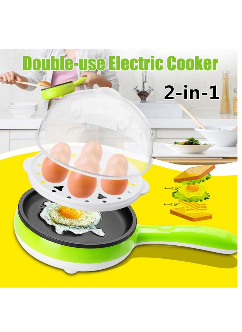 Toshionics - Multifunctional 2 in 1 Electric Egg Boiling Cooker Steamer With nonstick Frying Pan - Image 1