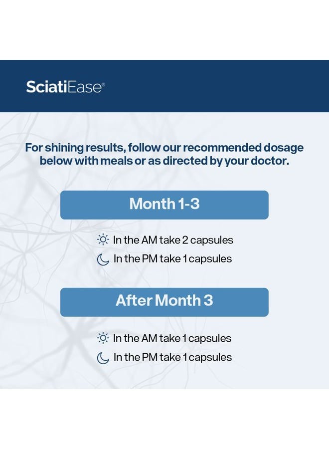 SciatiEase مكمل دعم صحة العصب الوركي - تركيبة دعم الأعصاب مع ألفا بالم، بازلاء، مركب فيتامين ب، حمض ألفا ليبويك 300 ملغ - 6 زجاجات - Image 5