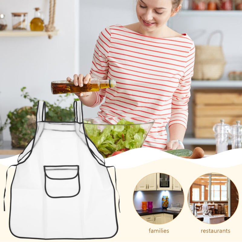 Oil Proof Clear Apron Heavy Duty Transparent Apron Cooking Apron Kitchen Supplies - Image 5