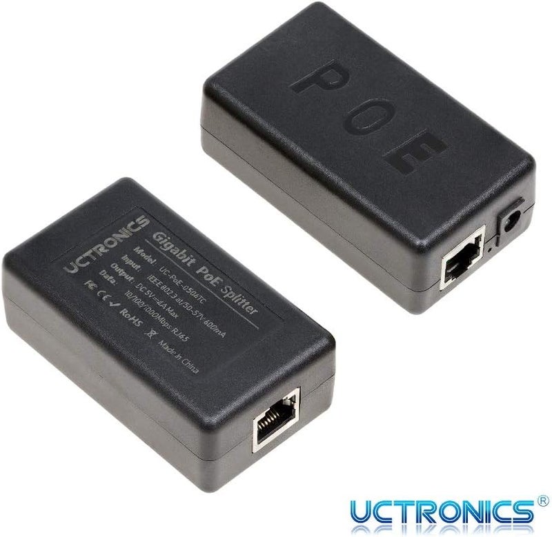 UCTRONICS USB-C PoE Splitter Gigabit, PoE to USB-C 5V/4A Power Supply for Raspberry Pi 4 and More, 802.3at Power Over Ethernet to USB Type-C Adapter - Image 4