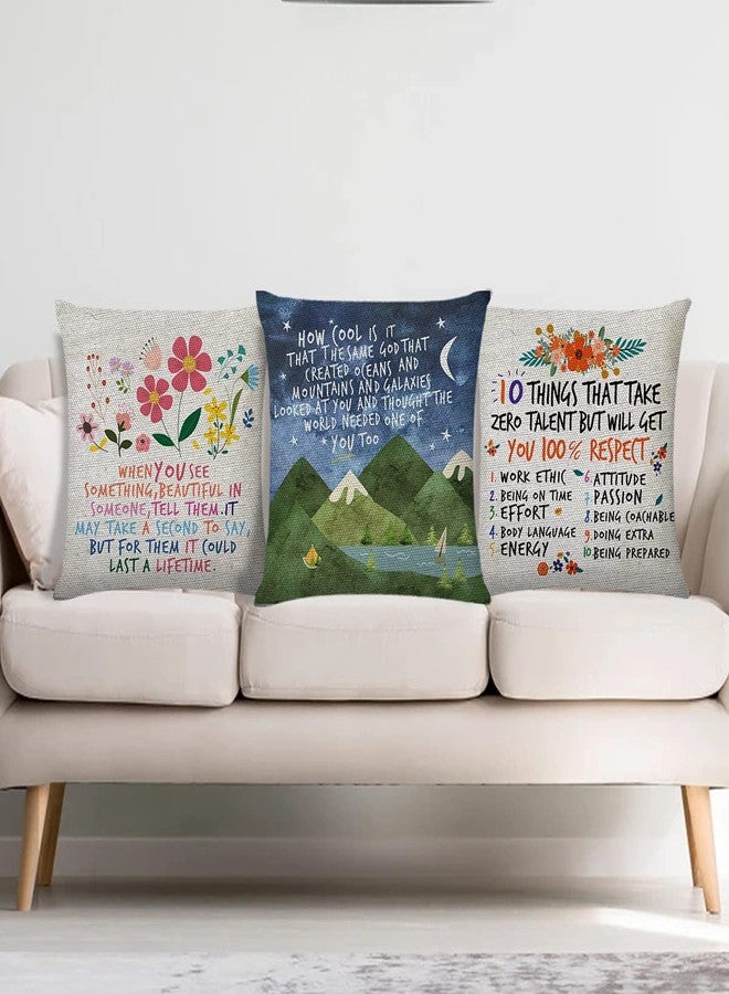 Littlefa Inspiring Gifts Cute Mountains Throw Pillow Cover Mountains Cushion Cover Decorative Pillowcase Living Room Bedroom Decor for Girls Friends Daughter Niece Women - How Cool - Image 5
