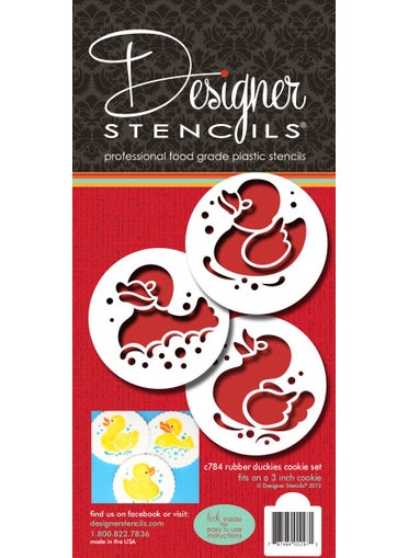 Designer Stencils Designer Stencils C784 Rubber Duckies Cookie Set, Beige/semi-Transparent  - Image 3