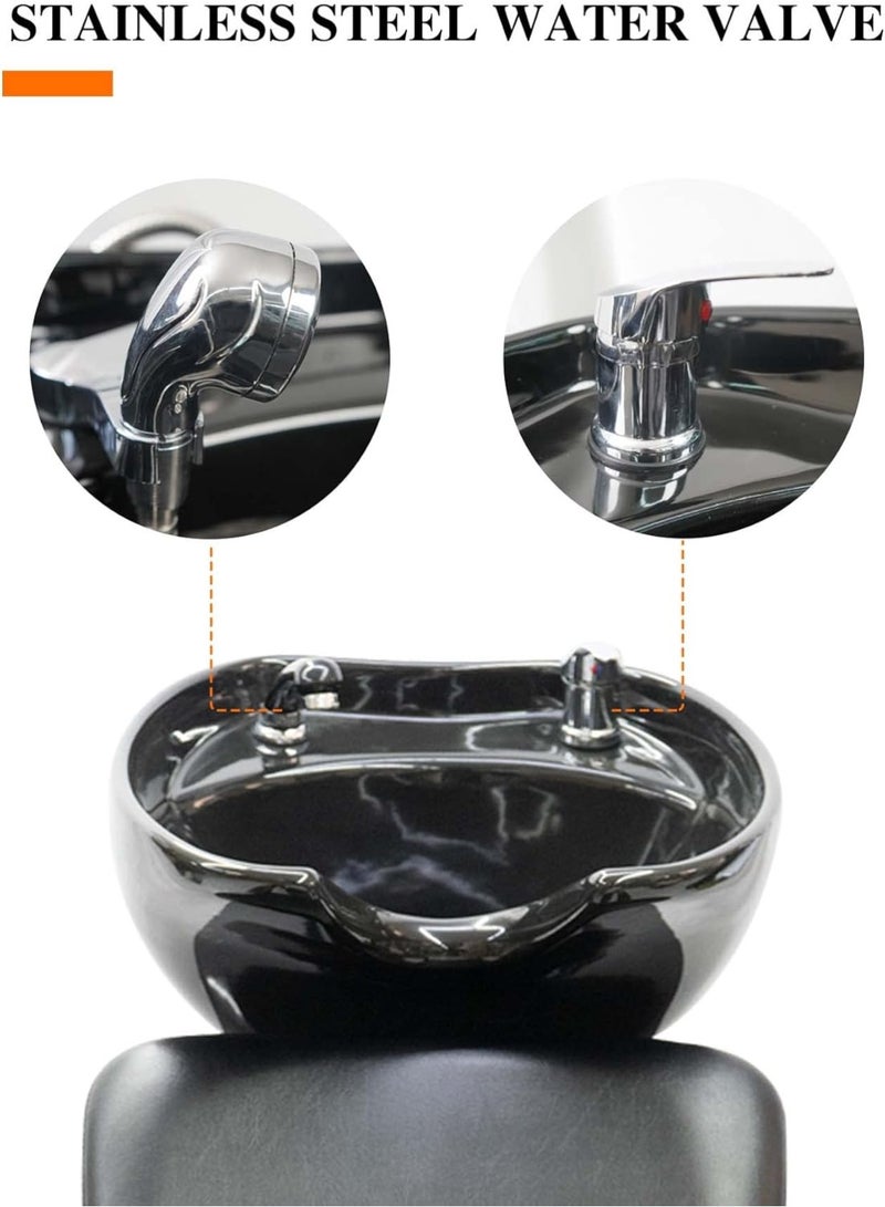 Meishida Beauty Salon Shampoo Backwash Unit Sink Station Tilting Ceramic Sink  - Image 5
