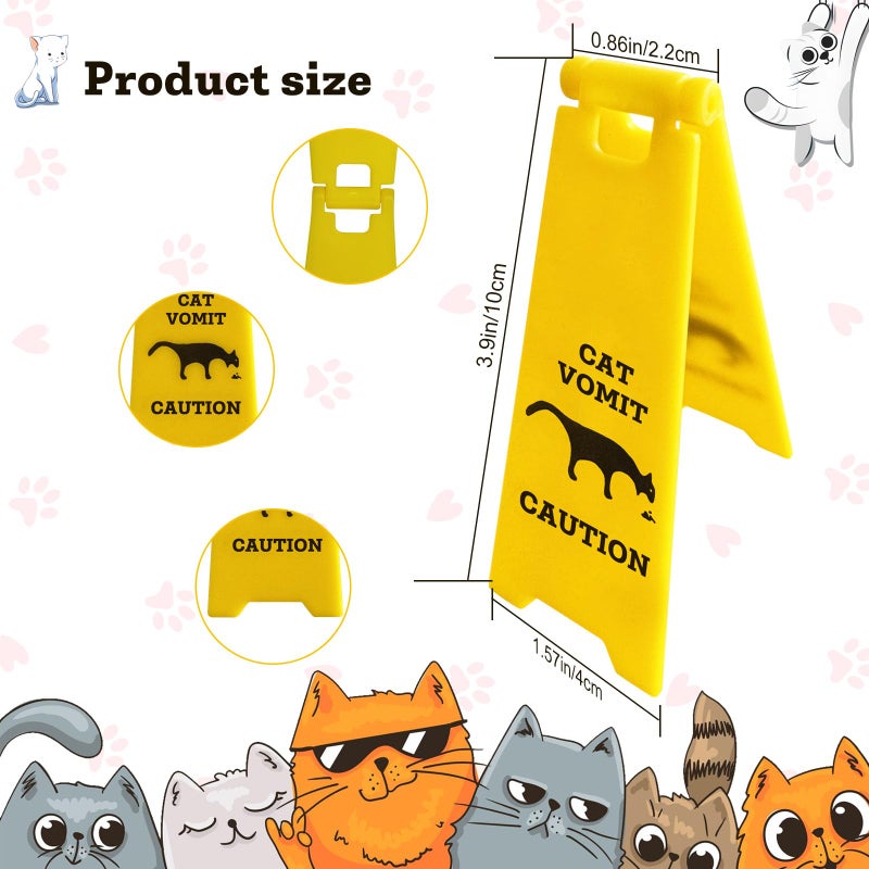 Joyline Mini Cat Vomit Sign - Perfect Gag Gift for Cat Lovers and Humor Enthusiasts(Cat Vomit Sign) - Image 2