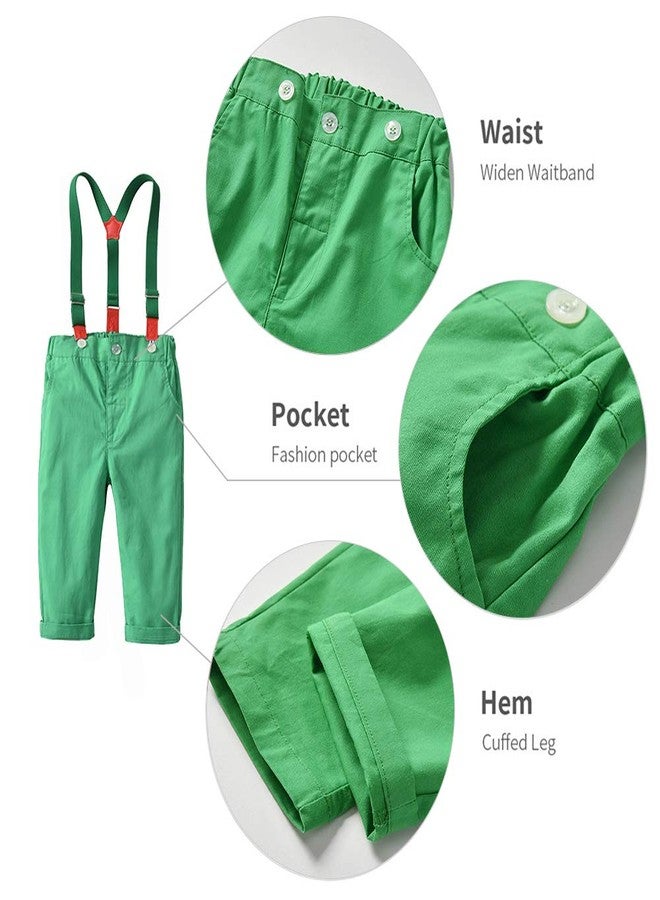 XIFAMNIY Baby Boys Christmas Gentleman Outfit 3Pcs Pants and Top Sets Newborn (R-G, 9-12Months) - Image 4