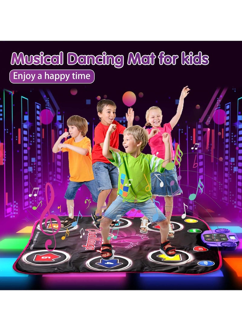SYOSI Dance Mat Toys Kids, with Light-up 6-Button Wireless Bluetooth Built in Music, Music Dance with 5 Game Modes, Dance Toys Gifts, Birthday Xmas Gifts for Kids 3 4 5 6 7 8 9 10+ Girls Boys  - Image 5